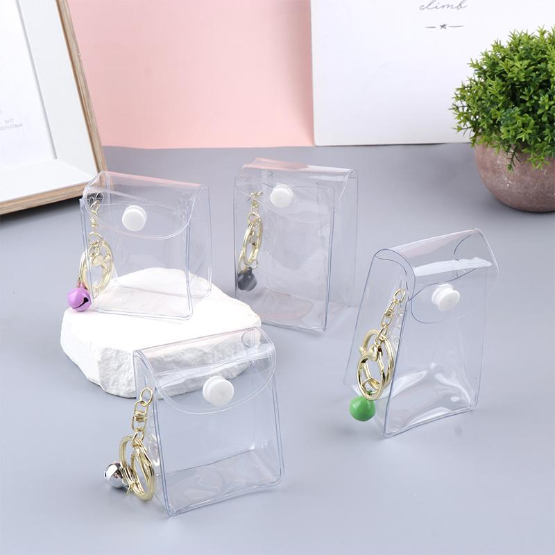Mini Torba Ekspozycyjna na Lalki Anime Przezroczysta Portmonetka na Monety Wisiorek Kwadratowa Saszetka Organizer Portfel Klucze Szminka Słuchawki Torba do Przechowywania