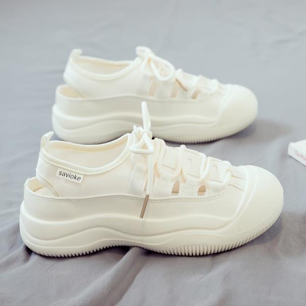 Fashion 2025 Sandals Beach Shoes Breathable All-Match Summer Heels New Fashion Girls Scandals Fabric Canvas 2025 Sandals Breathable All-