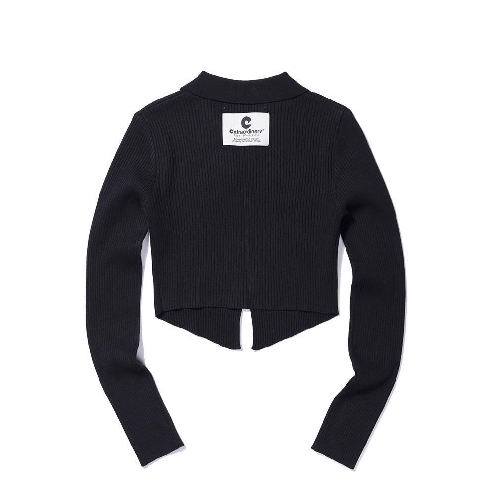 Extraordinary Knit Zip-Up Black
