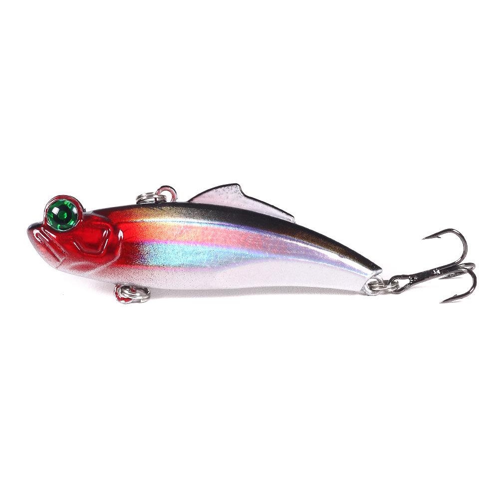 1Pcs 6.5cm/12.5g Fishing Lures Rattle Beads Sinking Chum Swimming VIB Fishing Tackle Fish Body Reflective Mutant Eye Lures VIP Baits