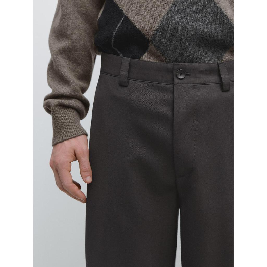 Masimodutti Wool Blend Relaxed Fit Pants