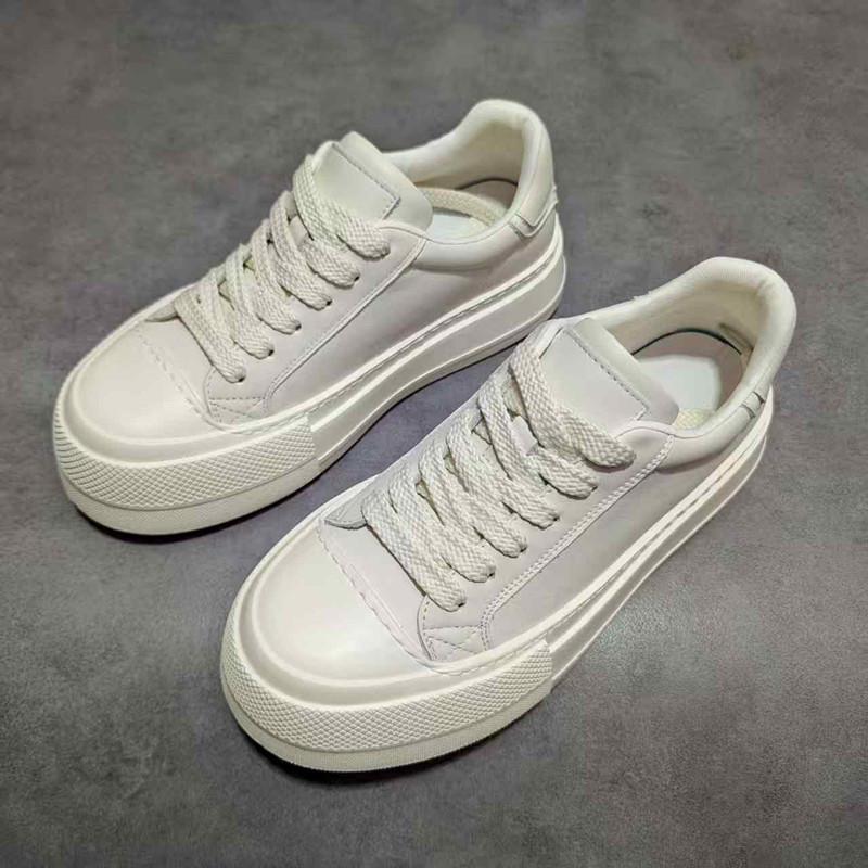 2025 Men's Luxury Casual Leather Sneakers - High-End, Height-Boosting, Thick-Soled Sports Shoes