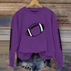 Women's Fashionable And Casual Long Sleeved Printed Round Neck Sportswear Pullover Sweatshirt Top