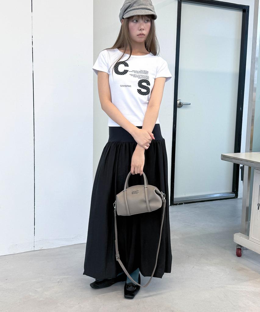 Chicks Wonder City Leather Tube Bag Gray