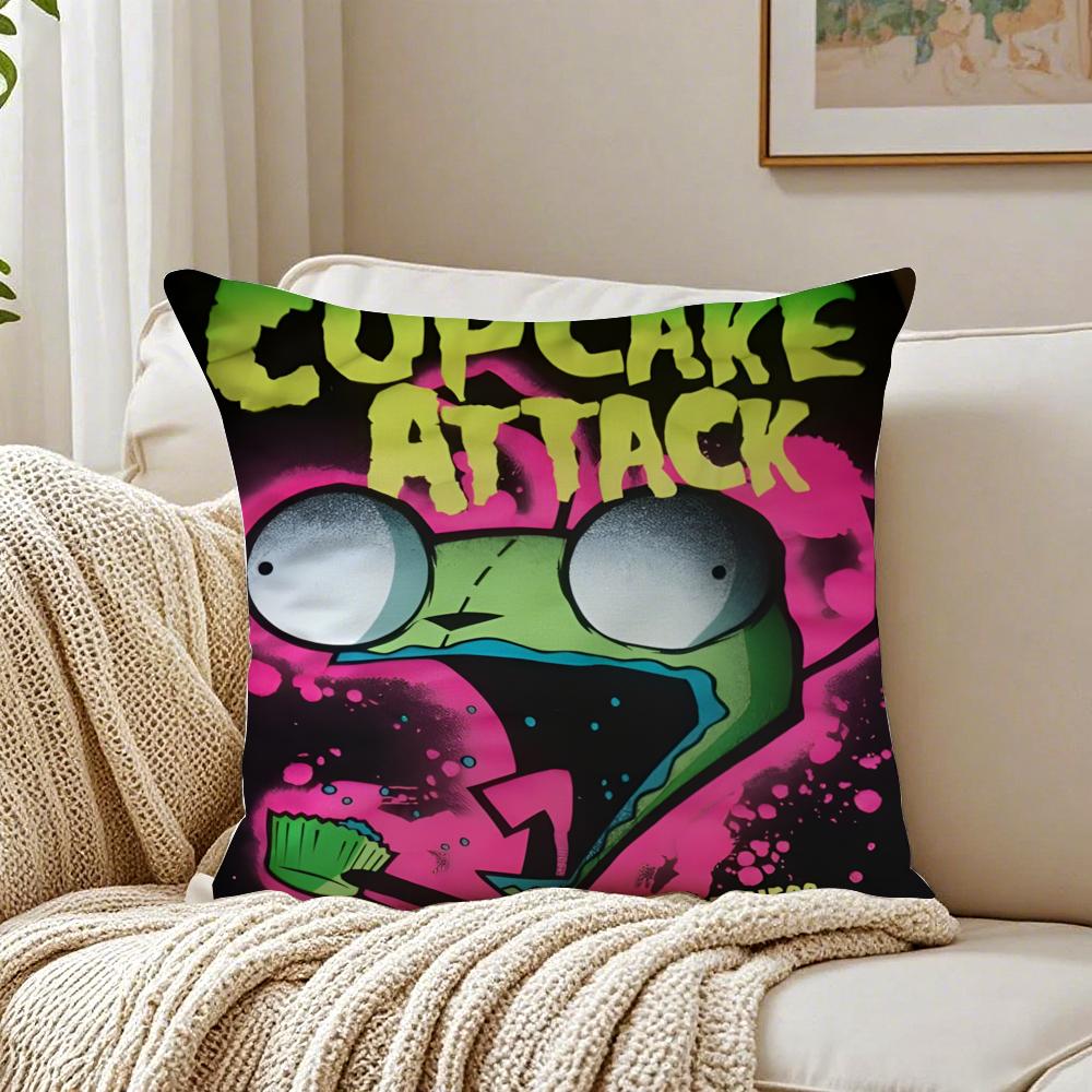 Animation Surreal IInvader ZZim Cushion Cover Pillowcase Antidustmite Living Room Sofa Decor Cushion Room