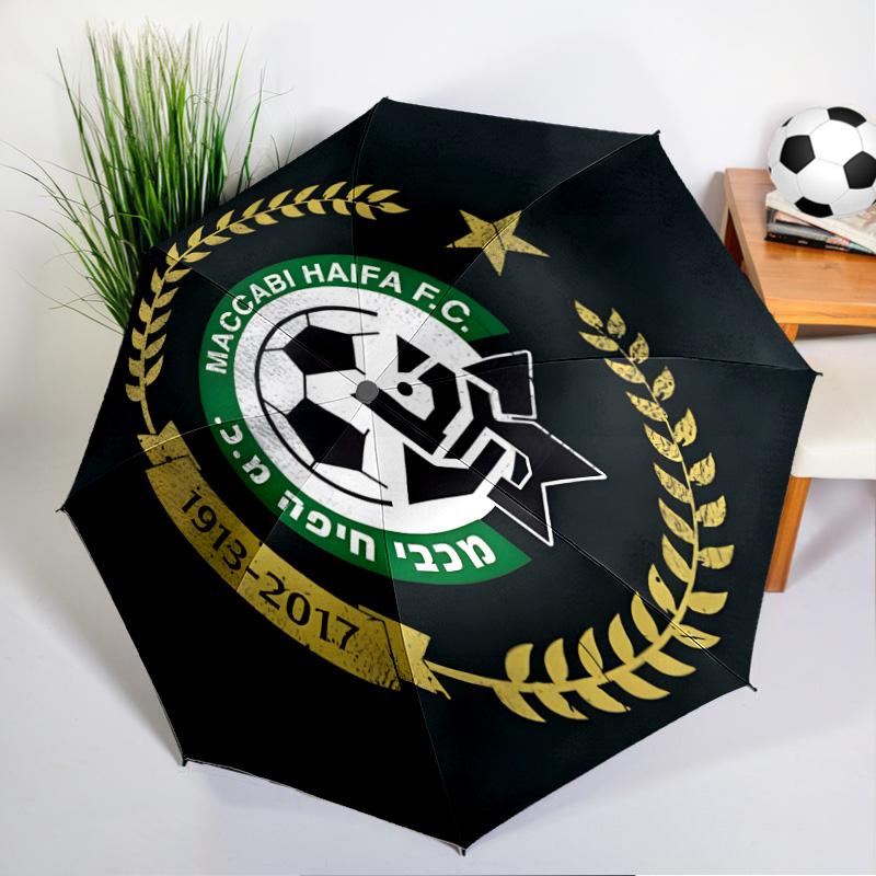 Maccabi Football Club Printed Automatic Umbrella, 8-Frame for Travel, camping, Casual Umbrella, Essential Gift for for family and friends