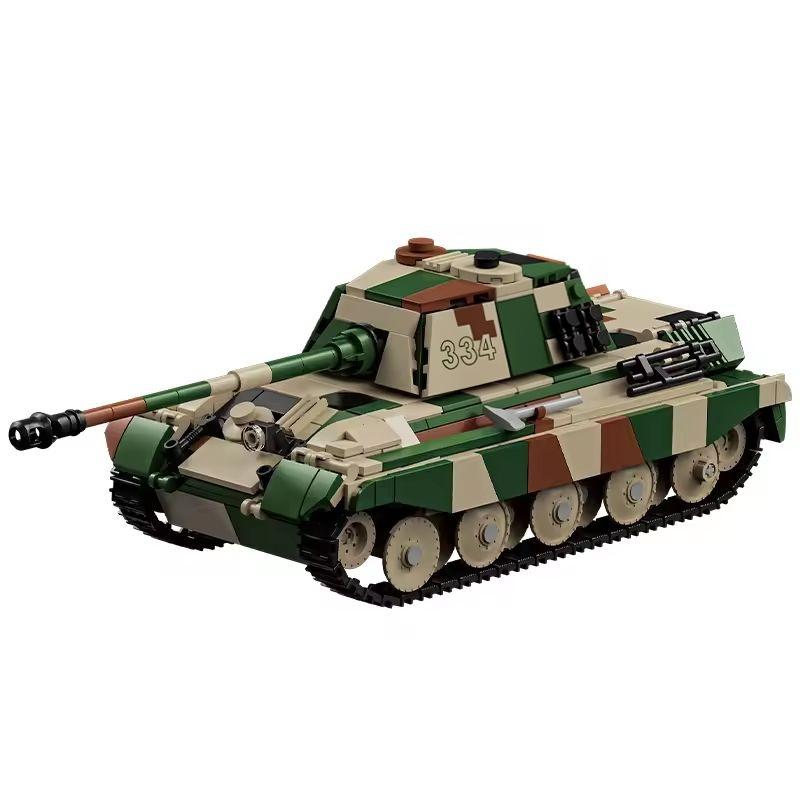 Military MOC Army Main Battle Tank Armored Vehicle Fighter Soldiers Figures Building Blocks Bricks Set Toys