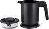 Tiger Corporation (TIGER) Electric Kettle, Stainless Steel, 0.8L, with Spill and Dry Cooking Protection, Steamless, Matte Black, PCK-A080KM