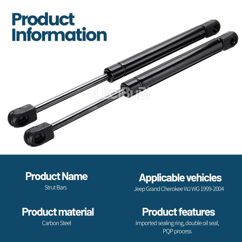 For Jeep Grand Cherokee WJ WG 1999-2004 2pcs Front Bonnet Hood Strut Lift Support Bars Gas Spring Dampers Rod 55136764AA