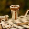 Tsukurundesu® 3D Wooden Puzzle Ornament Series (Freight Steam Locomotive) with Japanese Instructions