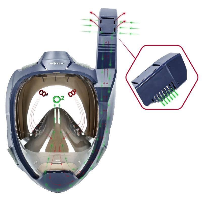 Premium Full Face Snorkeling Mask, L/Xl M06