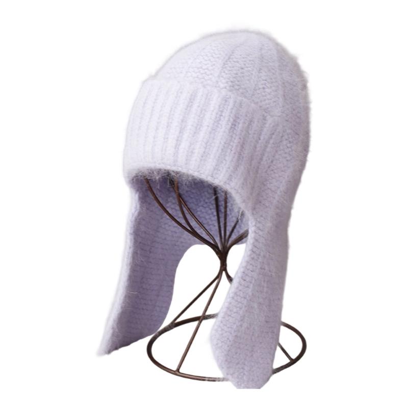 Soft Plush Ear Protections Faux Furs Cold Weather Cap Windproof Earmuffs Unisex Design Winter Earflap Hat Soft Knit Cap