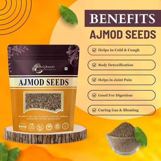 Brijbooti Ajmod 100 GR - Ajmoda - Apium Graveolens - Celery Seeds | FSSAI, GMP, ISO Certified