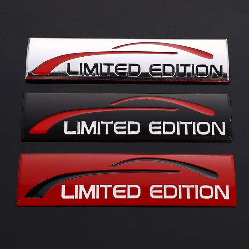 1Pc Creative 3D Metal Car Sticker Chrome Limited Edition Emblem Badge Decal