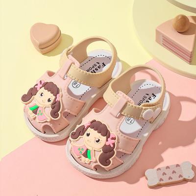 Children's Cartoon Flower and Bow Sandals: Soft, Non-Slip Soles for Toddlers (1-3 Years)