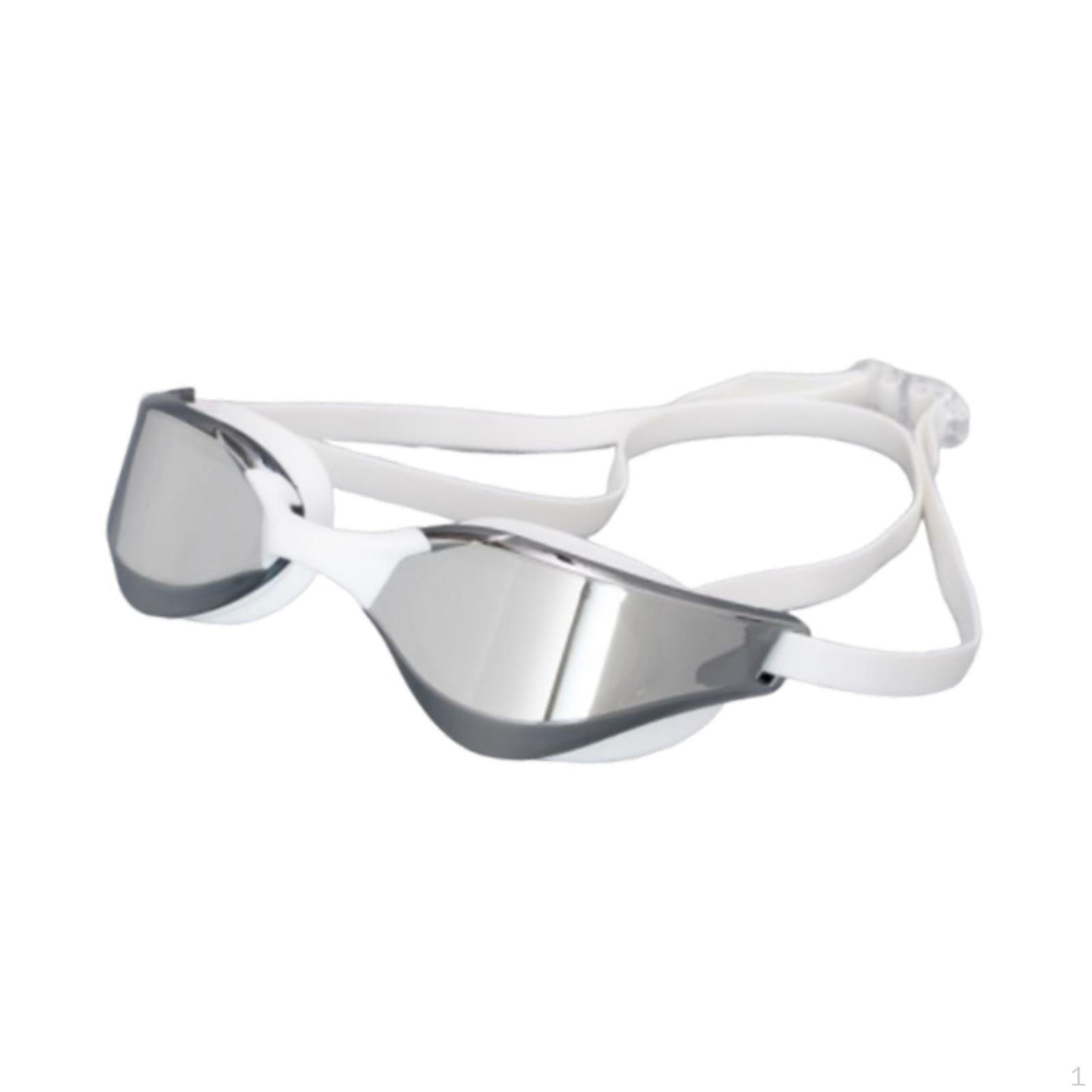 

Очки для плавания в бассейне, незапотевающие, не протекающие, с четким зрением для мужчин, женщин, взрослых, подростков Silver White