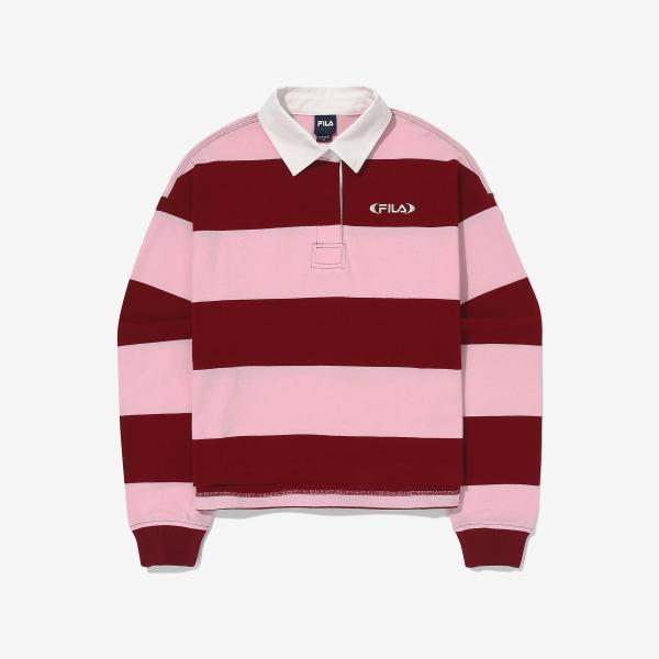 Женская футболка Fila S с воротником-поло для регби BURGUNDY/W85
