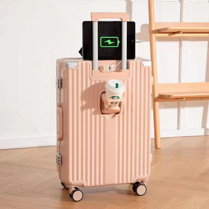 OEING B001 Aluminum Frame Trolley Luggage 22 inch