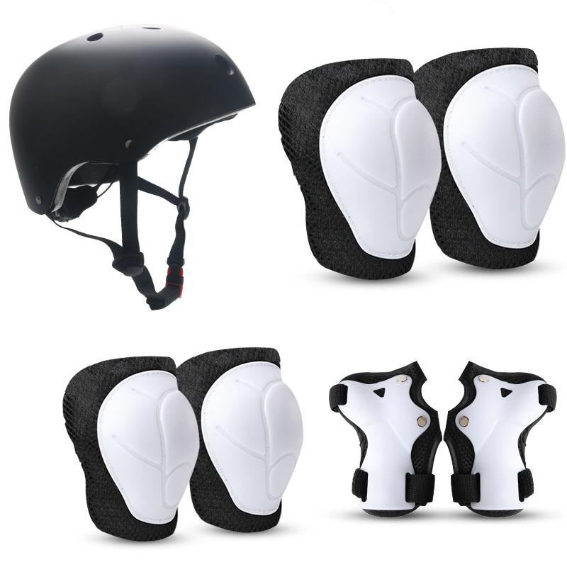 Children's Roller Skating Protective Gear Set Balance Car Skateboard Palm Pads Skating Knee Pads Elbow Pads Bicycle Seven-piece Hard Hat