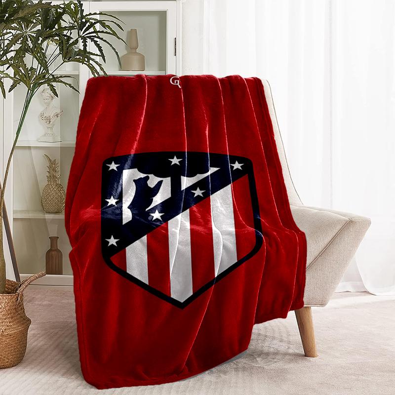 Coperta con Stampa Atletico Madrid - Morbida e Confortevole, per Camera da Letto, Viaggio, Divano, Decorazione per la Casa - Regalo di Compleanno o Natale per un Amico