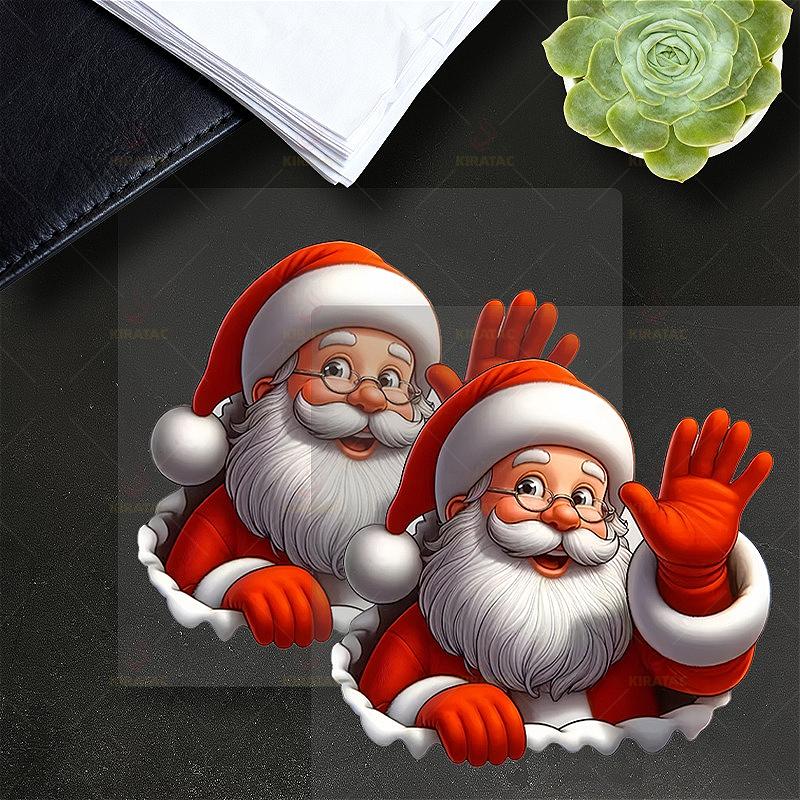 1PC Santa Claus Car Sticker for DIY Car Window Trunk Motorcycle Fairings Tailboxs Scooters Universal Waterproof Vinyl Decals