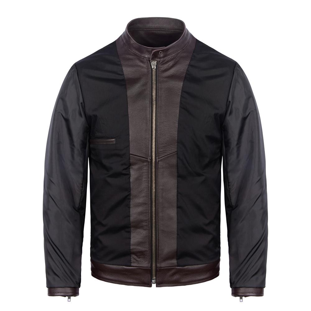 Real Cowhide Genuine Leather Jacket Men Black Motorcycle Coat Mens Biker Clothes Spring Autumn Asian Size