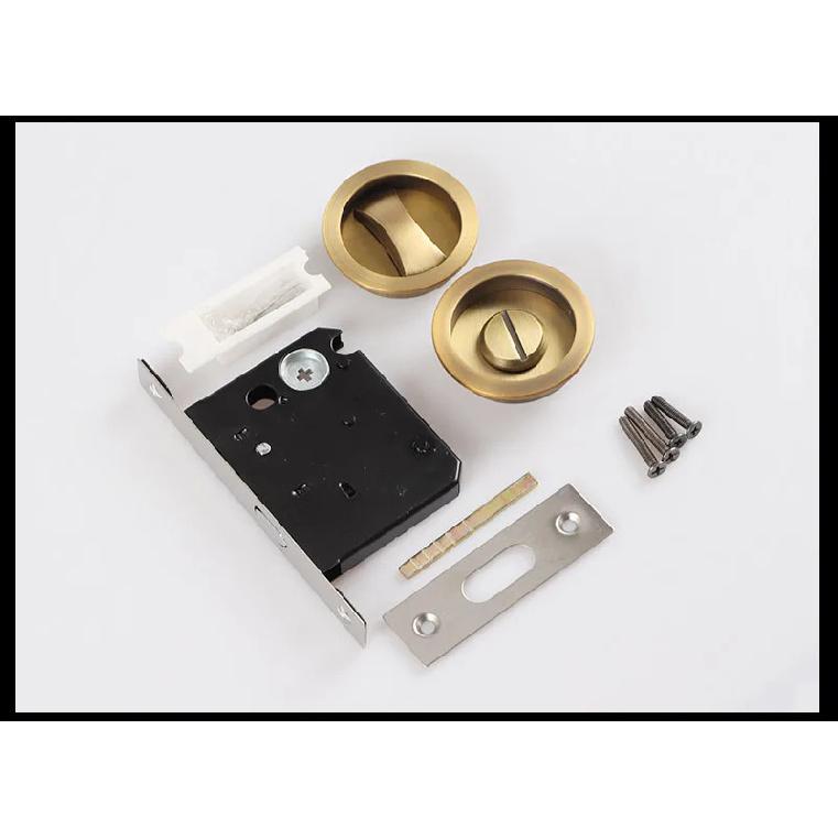 Round Black Sliding Door Sliding Door Lock Bathroom Kitchen Keyless Sliding Door Embedded Hidden Hook Lock Invisible Lock