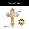 Exquisites Metal Tabletop Crucifix Figurine Unique Stylish Designs Enhances Living Space Enthusiasts Collection