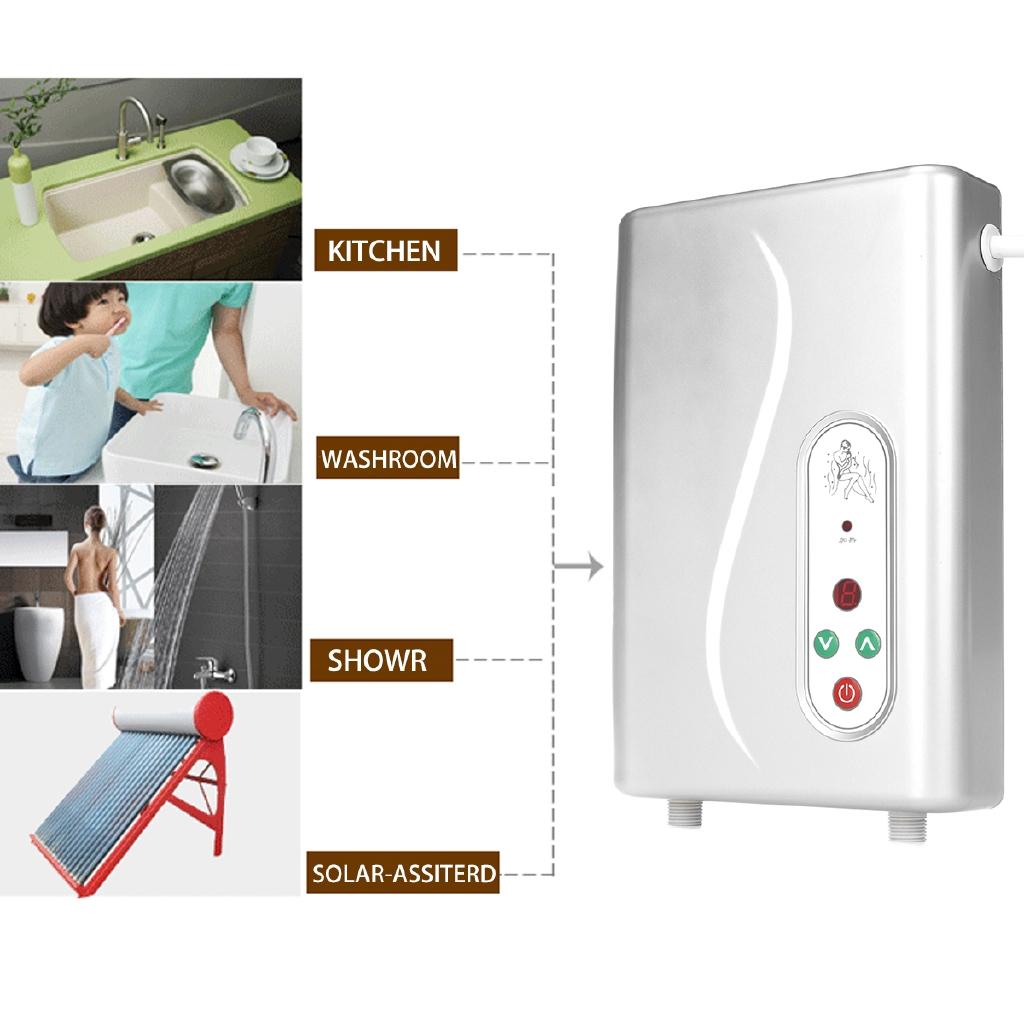 IPX4 6100W Instant Electric Water Heater Tankless Hot Instantaneous Water Heater System for Shower Kitchen Bathroom