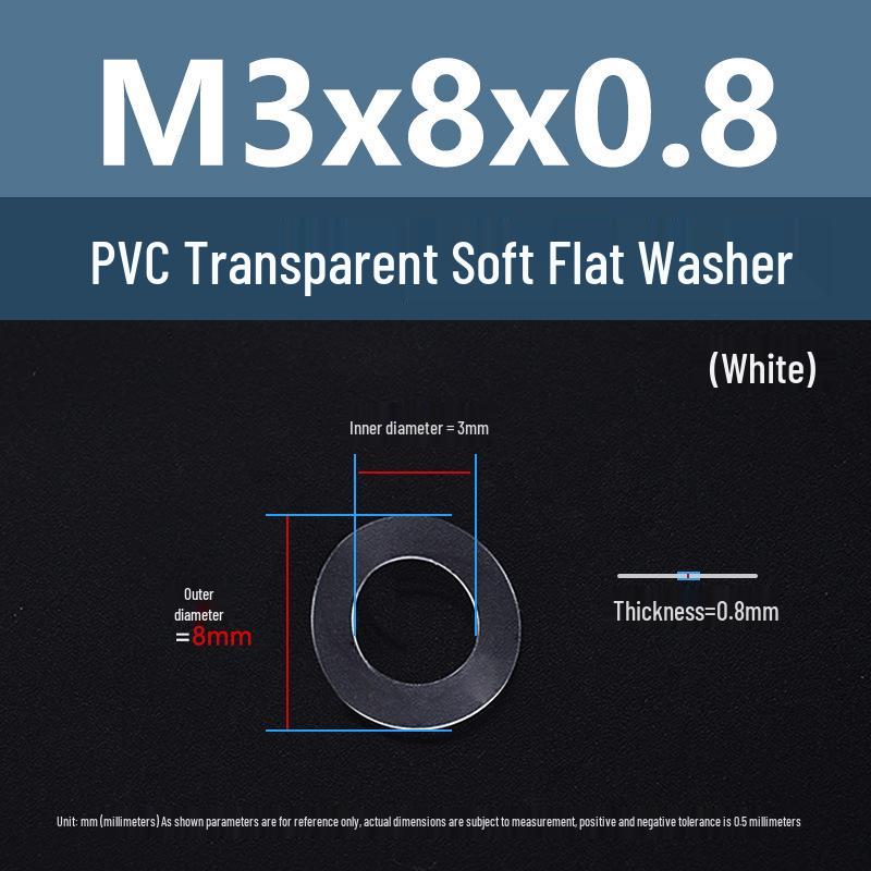 Yigu Transparent PVC Washer: Insulating Soft Rubber Gasket for Screws