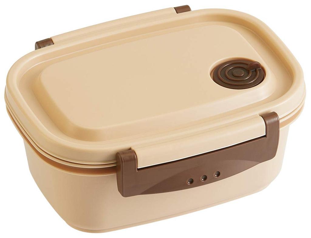 Skater XPM3 Easy and Light Bento Sealable Storage Container Box, Microwaveable, 430ml, Beige,