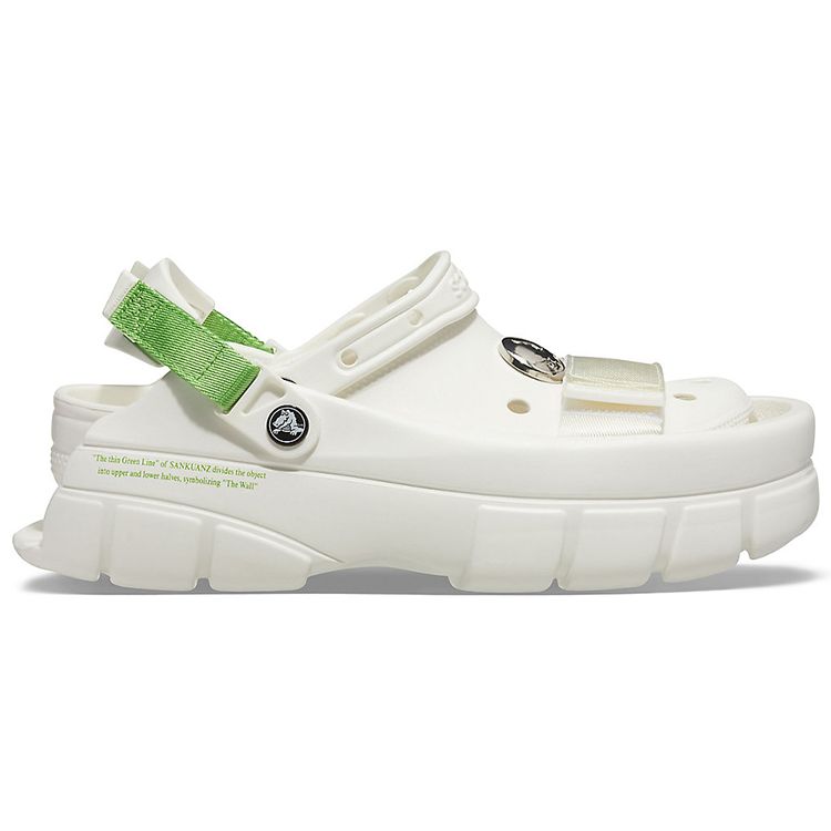 Sankuanz x Crocs Clog Wit Groen Unisex Sneakers 206900-100