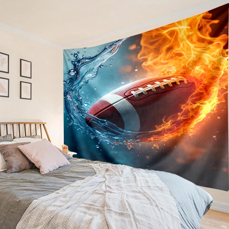 Sports Ball football Pattern Tapestry, Unique Design Tapestry, Wall Decor for Bedroom,Livingroom, Playroom,Heartwarming Fan Holiday Gifts