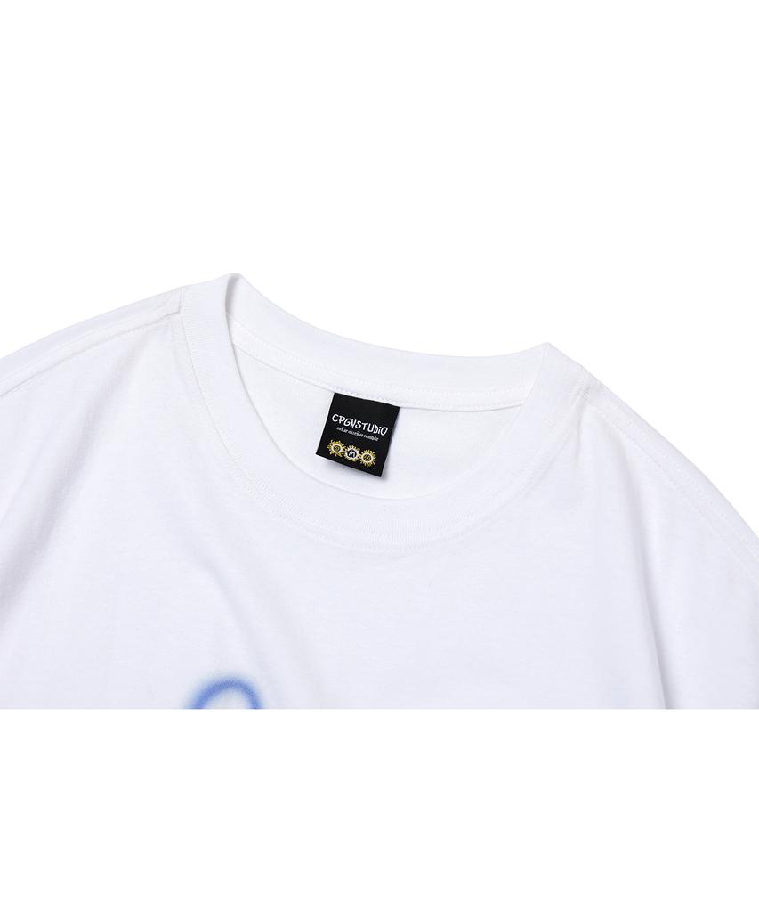 CPGN STUDIO [20 Count] Dtp Peony Bloom Short Sleeve T-Shirt White