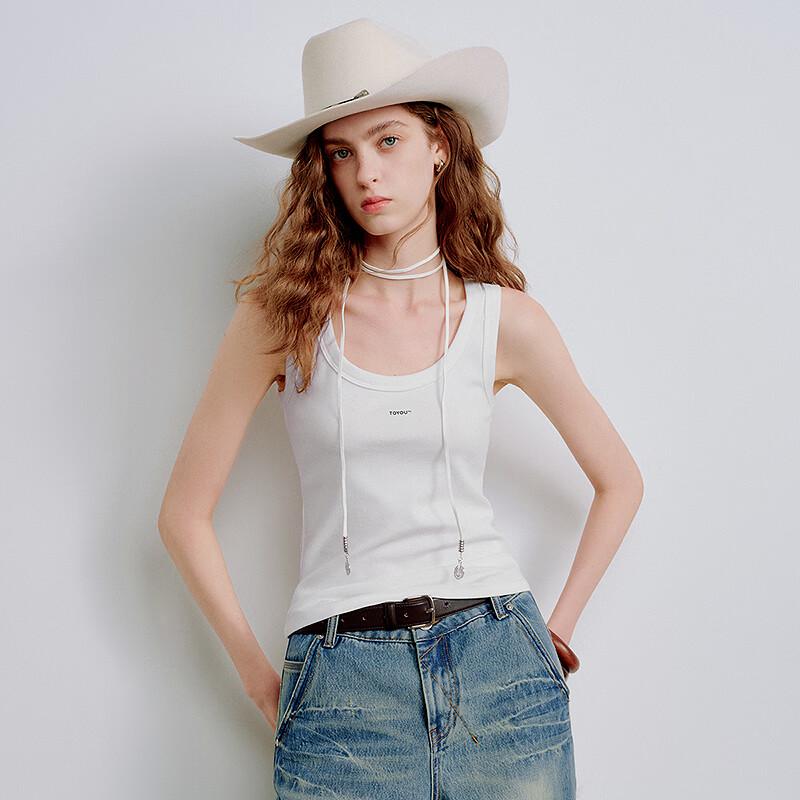 Chuyu Women's Soft Smooth Elastic U-Neck Vest Top