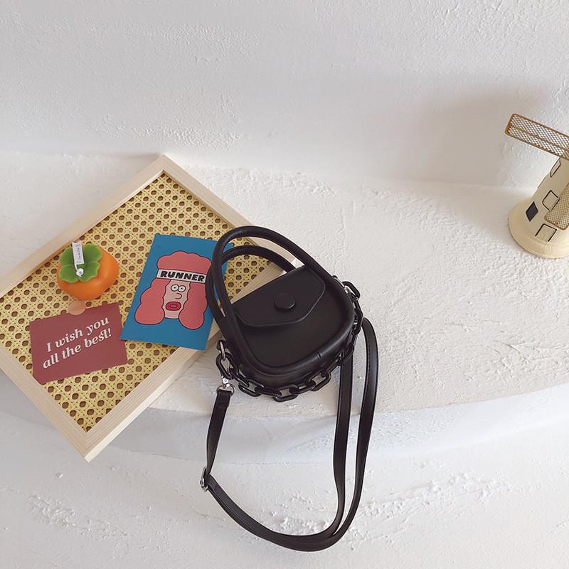 Stylish Korean Mini Shoulder Bag For Kids With Trendy Color Block Design And Breathable Features