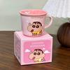 Cute Ceramic Mug Children's Scale Crayon Shin Shiba Drinking Water Cup Couple Style Breakfast Cup Birthday Gift