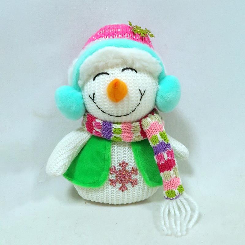 Telescopic long-legged plush doll creative Christmas ornament ornament cartoon Santa Claus shape fabric doll