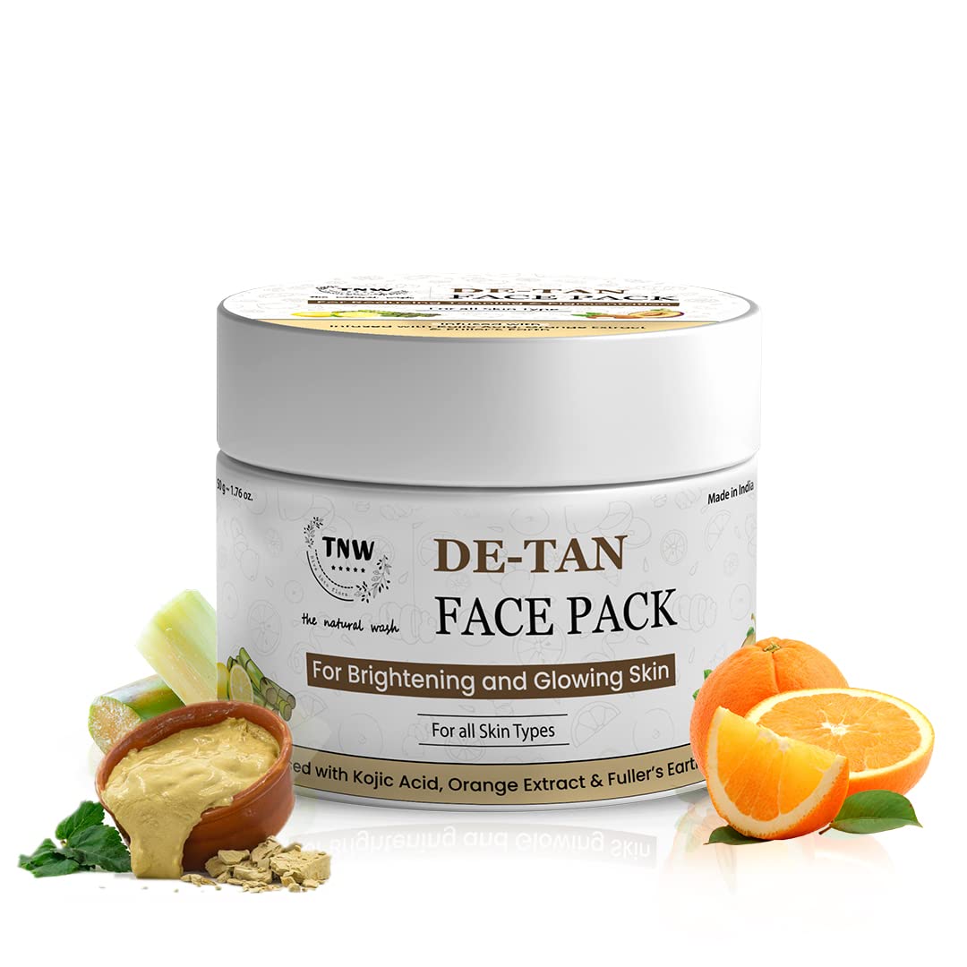 TNW The Natural Wash DeTan Tan Removal Face Pack 50g | Tan Removal Face Mask for Glowing Skin | Deep Cleansing Oil Control Brightening Skin Care