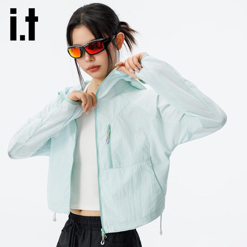 izzue it Women s Ice Silk Hooded UV Protection Sun Shirt S