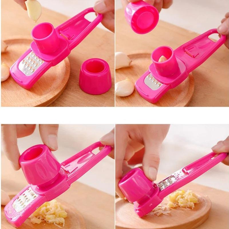 1 balení Mini mlýnek na česnek Creative Lis na česnek Kuchyňská česneková kaše Ruční šťouchání česneku Zelené kuchyňské pomůcky