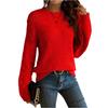 Women's Casual, Stylish, Loose-fitting Round Neck Knitted Solid Color Pullover Sweater