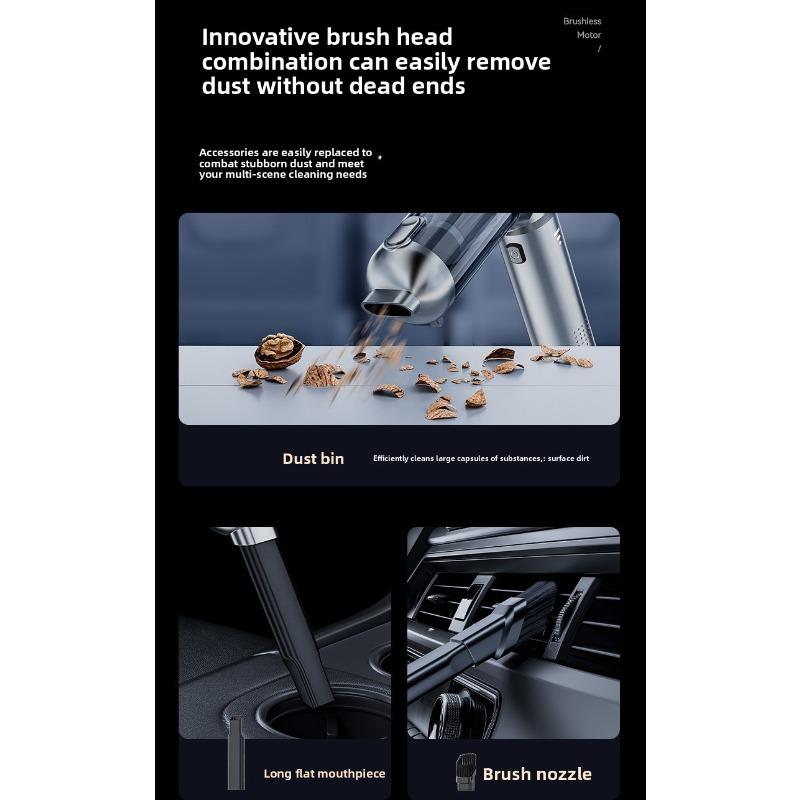 Cross-border Car Vacuum Cleaner, Brushless Motor, High-power Electric Dust Blower, Vacuum Inflator, Four-in-one Handheld