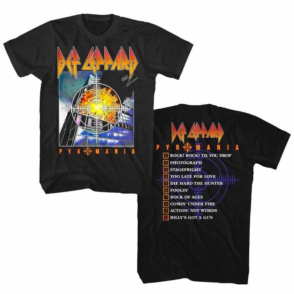 Def Leppard Pyromania Tracklist Men s T Shirt L