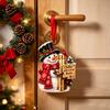 Decorative Gift Presentation Box Christmas Money Holder Ornament for Tree, Acrylic Cash Decoration with Red Festive Hanging Ribbon, Surprise