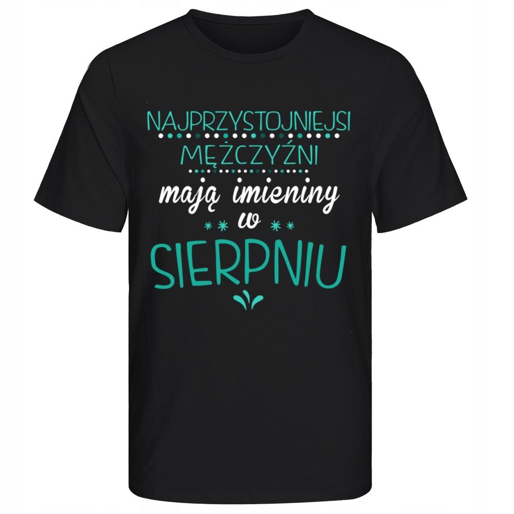 Koszulka Czarna T Shirt Na Imieniny Personalizacja Miesiąc Solenizanta