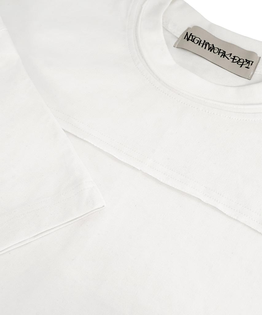 Naiteuwokeudeb Low Cut Line Half Tee_White