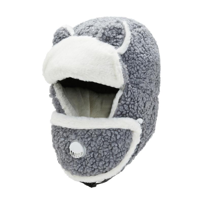 Winter Ladies Cute Plus Velvet Warm Trendy Lei Feng Hat Winter Riding Cold Ear Protection Cotton Hat