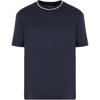 Letter Logo Striped Jacquard Crew Neck Short Sleeve T-Shirt Men T-shirts Navy-Blue 6D1T95-1JOSZ-0920