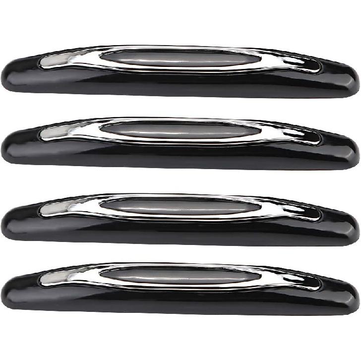 Car Metal Bumper Grey,5M Door Car Metal Door Bumpers for Guard Protector Accessories Exterior Doors Anti Scratch Protectors,4pcs Car Door Guards Trim